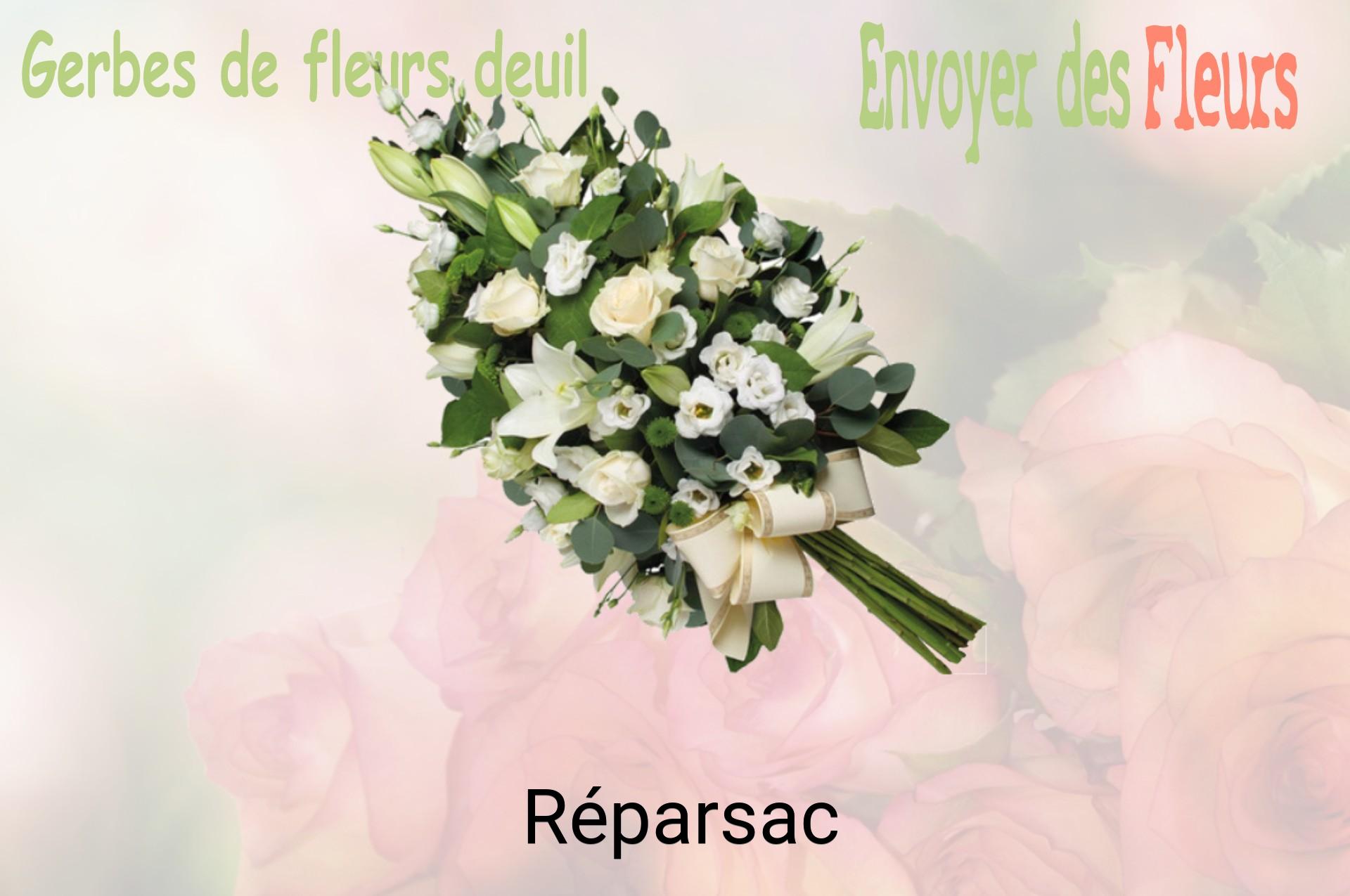 Gerbe de fleurs de deuil livrée à Réparsac